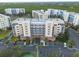 Aerial view of condo building and surrounding area at 5300 S Atlantic Ave # 8502, New Smyrna Beach, FL 32169