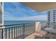 Stunning ocean view from a balcony with patio furniture at 2987 S Atlantic # 1602, Daytona Beach Shores, FL 32118