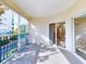 Private screened balcony with sliding glass doors at 5300 S Atlantic Ave # 9201, New Smyrna Beach, FL 32169