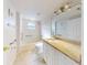 Well-maintained bathroom with granite countertops and updated fixtures at 5300 S Atlantic Ave # 9201, New Smyrna Beach, FL 32169