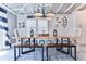 Live edge dining table with seating for six in a beach-style home at 830 Maralyn Ave, New Smyrna Beach, FL 32169