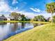 Scenic backyard with lake view and lush landscaping at 804 Soft Pine Ct, New Smyrna Beach, FL 32168