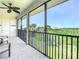 Private balcony with scenic views and ceiling fan at 2700 N Peninsula Ave # 536, New Smyrna Beach, FL 32169