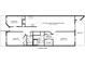 Floor plan showing three bedrooms, two baths, and open kitchen/living area at 3001 S Atlantic Ave # 502, New Smyrna Beach, FL 32169
