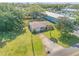 Aerial view showing a house and surrounding neighborhood at 535 S Peninsula Ave, New Smyrna Beach, FL 32169