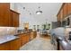 Eat-in kitchen with granite countertops and stainless steel appliances at 756 Bay Dr, New Smyrna Beach, FL 32168