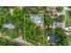 Bird's eye view of the property and surrounding houses at 1328 Needle Palm Dr, Edgewater, FL 32132