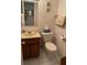 Simple bathroom with vanity and toilet at 101 N Riverside Dr # 611, New Smyrna Beach, FL 32168