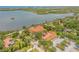 Aerial view of waterfront property with parking at 5090 Riverside Dr # 105, Port Orange, FL 32127