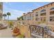 Spacious balcony overlooking courtyard and water at 5090 Riverside Dr # 105, Port Orange, FL 32127