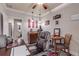Convenient home office with a desk, kitchenette, and bathroom access at 5090 Riverside Dr # 105, Port Orange, FL 32127