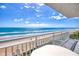 Balcony with stunning ocean and beach views at 5301 S Atlantic Ave # 630, New Smyrna Beach, FL 32169