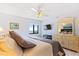 Spacious bedroom with ocean view and dresser at 5301 S Atlantic Ave # 630, New Smyrna Beach, FL 32169