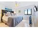 Main bedroom with king-size bed and ocean view at 5301 S Atlantic Ave # 630, New Smyrna Beach, FL 32169