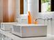 Modern bathroom with double sinks and sleek fixtures at 1006 S Riverside Dr, Edgewater, FL 32132