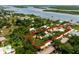 Aerial view showing property boundaries and surrounding homes at 1006 S Riverside Dr, Edgewater, FL 32132