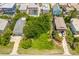 Aerial view of vacant lot between beach houses at 6368 S Atlantic Ave, New Smyrna Beach, FL 32169