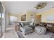 Open concept living space with seating, dining area and kitchen at 6368 S Atlantic Ave, New Smyrna Beach, FL 32169