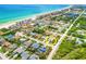 Aerial view of beach house community close to the ocean at 51 Sun Dunes Cir, Ponce Inlet, FL 32127