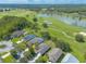 Aerial view of homes near golf course and lake at 117 Opal Hill Cir, Daytona Beach, FL 32124