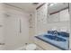 Clean bathroom with shower, toilet and vanity at 1111 Hill St # U3, New Smyrna Beach, FL 32169