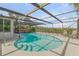 Kidney-shaped swimming pool with a screened enclosure at 40 Oak Tree Dr, New Smyrna Beach, FL 32169
