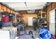 Large garage with shelving and storage for various items at 3650 Pepper Ln, New Smyrna Beach, FL 32168