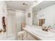 Bathroom with shower, toilet, and vanity with drawers at 5301 S Atlantic Ave # 52, New Smyrna Beach, FL 32169