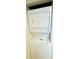 Stackable washer and dryer in a closet at 5301 S Atlantic Ave # 52, New Smyrna Beach, FL 32169