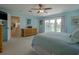 Spacious bedroom with private access to the bathroom at 320 Due East St, New Smyrna Beach, FL 32169