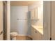 Bathroom with single sink vanity and shower/tub combo at 424 Luna Bella Ln # 433, New Smyrna Beach, FL 32168