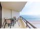 Balcony with ocean view and patio furniture at 3855 S Atlantic Ave # 1206B, Daytona Beach, FL 32118