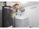 Laundry room with washer, dryer and water heater at 4139 S Atlantic Ave # B103, New Smyrna Beach, FL 32169