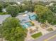 Wide aerial view showing home's curb appeal at 412 S Peninsula Ave, New Smyrna Beach, FL 32169