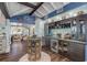 A stylish wet bar with wine storage and cabinetry at 412 S Peninsula Ave, New Smyrna Beach, FL 32169