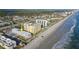 Aerial view of beachfront property, highlighting building location at 3509 S Atlantic Ave # 209, New Smyrna Beach, FL 32169