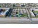 Aerial view of beachfront amenities, including shaded seating at 3509 S Atlantic Ave # 209, New Smyrna Beach, FL 32169
