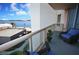Enjoy the water view from this furnished balcony at 241 Riverside Dr # 510, Holly Hill, FL 32117