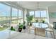 Modern dining area with water views at 241 Riverside Dr # 510, Holly Hill, FL 32117
