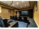 Community theater room with reclining seats and large screen at 241 Riverside Dr # 2007, Holly Hill, FL 32117