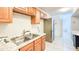 Kitchen offers stainless steel appliances and a double sink at 1600 Big Tree Rd # D2, South Daytona, FL 32119
