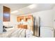 Kitchen with stainless steel appliances and granite countertops at 1600 Big Tree Rd # D2, South Daytona, FL 32119