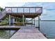 Elevated wooden dock offering scenic waterfront views at 824 Eel Ave, New Smyrna Beach, FL 32169