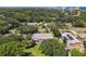 Aerial view showcasing the home's location within a residential neighborhood at 813 E 13Th Ave, New Smyrna Beach, FL 32169
