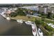 Stunning aerial view of waterfront property with marina at 731 Marina Point Dr # 7310, Daytona Beach, FL 32114