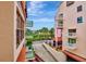 Exterior view of building, showcasing its architecture and landscaping at 731 Marina Point Dr # 7310, Daytona Beach, FL 32114
