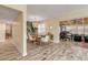 Elegant dining room with a statement chandelier and stylish decor at 501 S Peninsula Ave, New Smyrna Beach, FL 32169