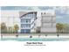 East elevation view of modern beach house at 6604 S Atlantic Ave, New Smyrna Beach, FL 32169