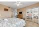 King bedroom with mirrored closet doors at 5300 S Atlantic Ave # 15-601, New Smyrna Beach, FL 32169