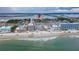 Aerial view of beachfront property, showcasing building and ocean at 3606 S Peninsula Dr # 614, Port Orange, FL 32127